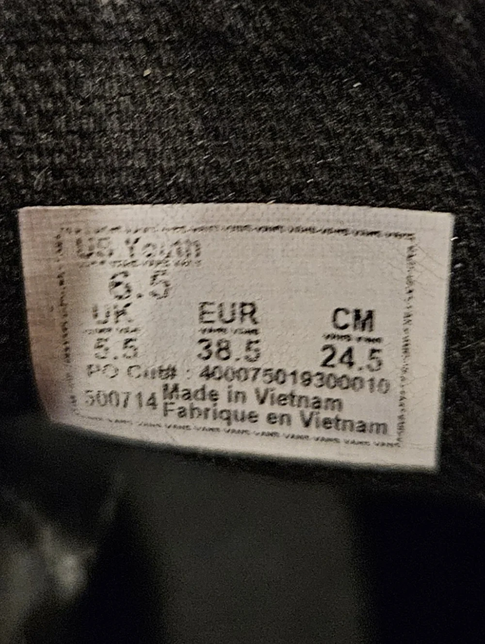 Vans Youth Ward Shoes, Black/White, Suede/Canvas - Size Youth 6.5